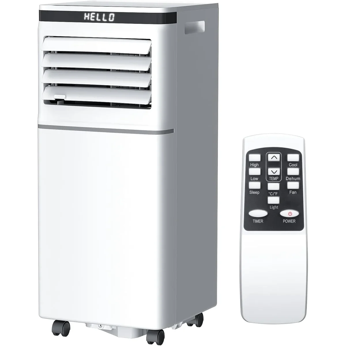 10,000 BTU Portable Air Conditioner with LCD Remote, Ultra Quiet, Cools up to 450 Sq. Ft.