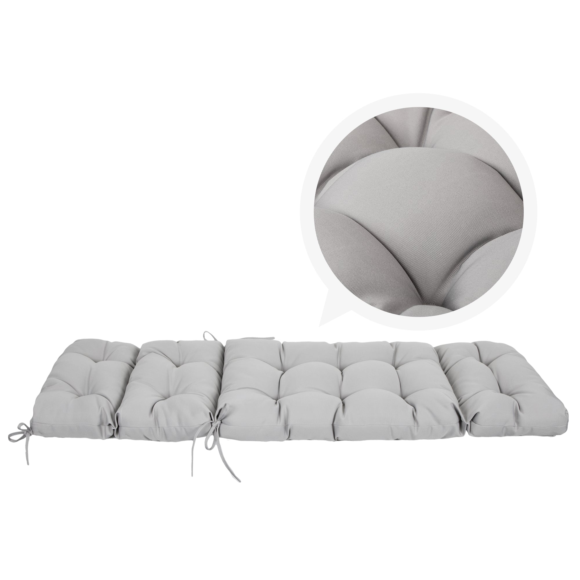 Outdoor Chaise Lounge Cushion 72x22x4 inches, Floral Tufted Thick Replacement Cushion with Ties, All Weather Wicker Patio Furniture Cushion