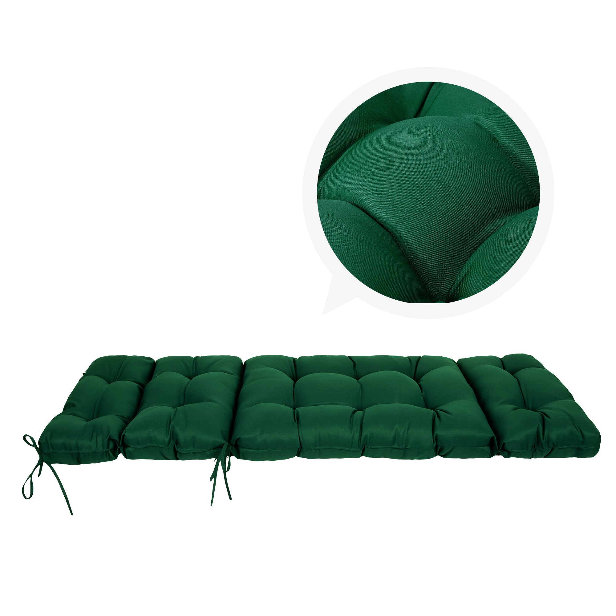 Outdoor Chaise Lounge Cushion 72x22x4 inches, Floral Tufted Thick Replacement Cushion with Ties, All Weather Wicker Patio Furniture Cushion
