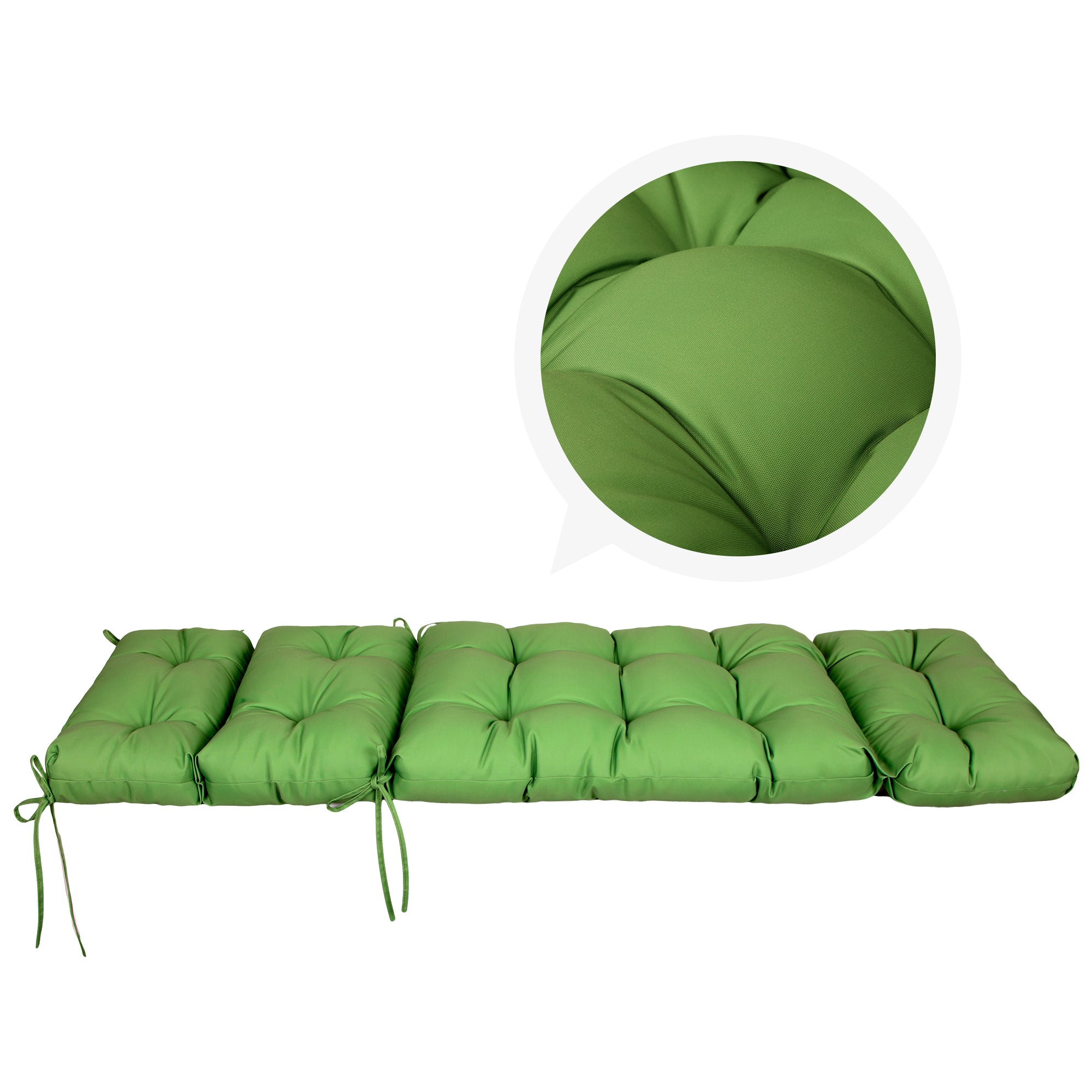 Outdoor Chaise Lounge Cushion 72x22x4 inches, Floral Tufted Thick Replacement Cushion with Ties, All Weather Wicker Patio Furniture Cushion