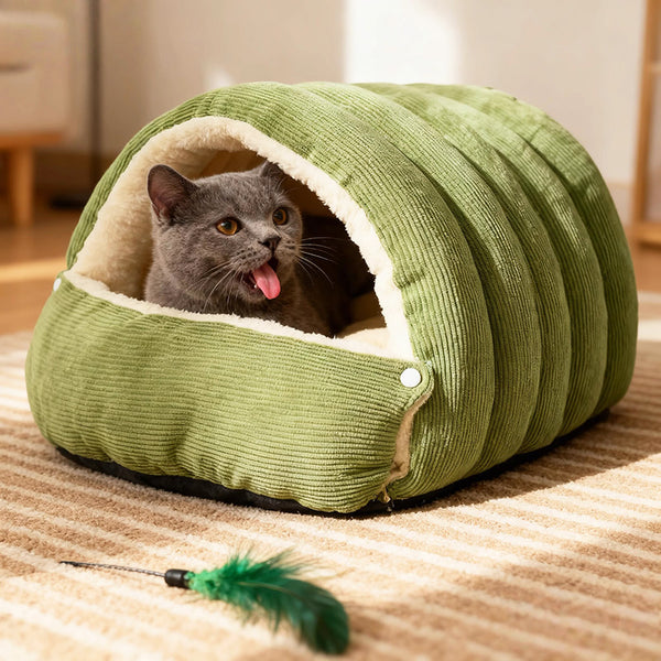 Non-Slip Removable Washable, Fleece Soft Cat Bed