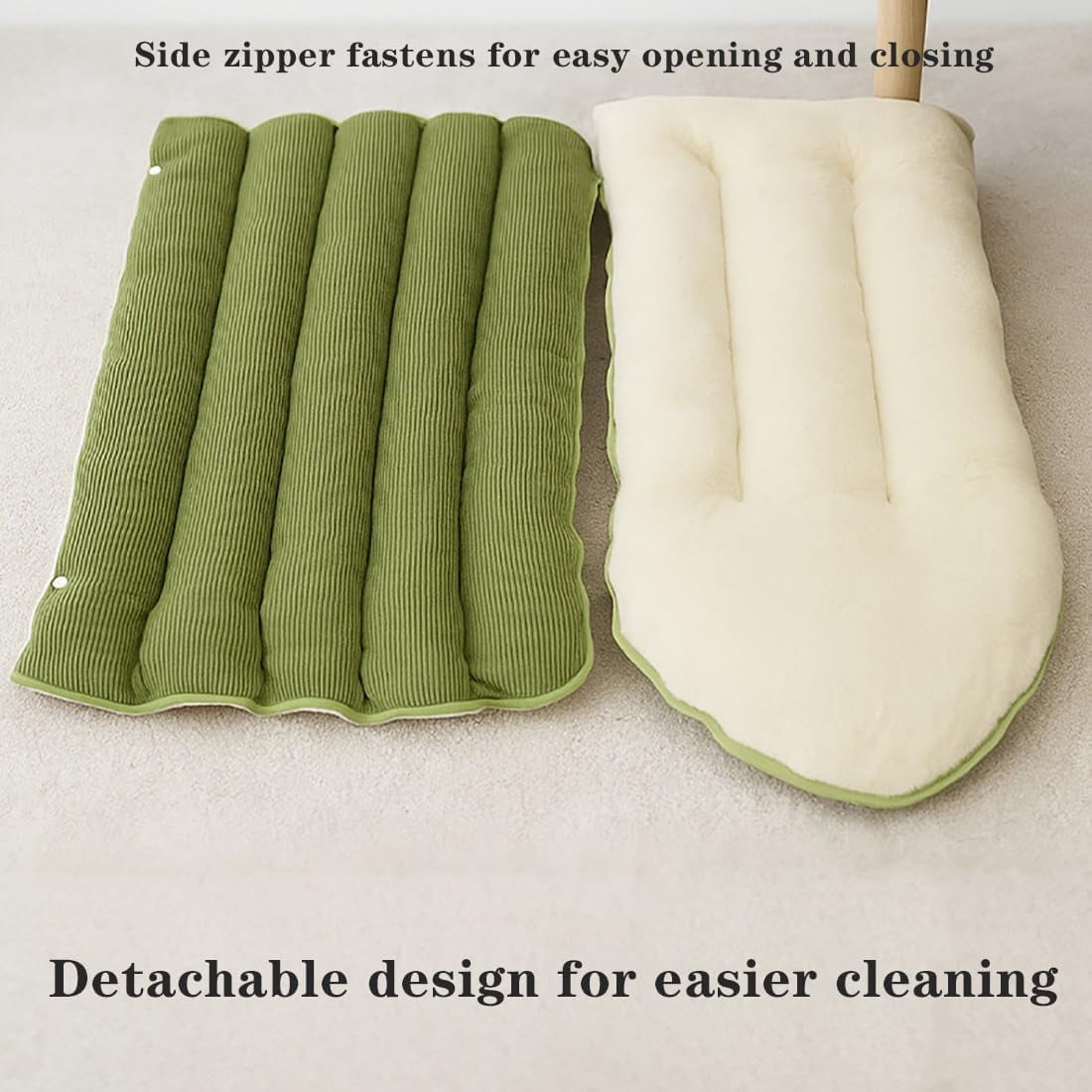 Cozy Monster Cat Bed, Niopets Cave Style Pet Bed Non-Slip Removable Washable, Fleece Soft Cat Sleeping Bag Tent with Removable Cushion Indoor (Purple, Large)