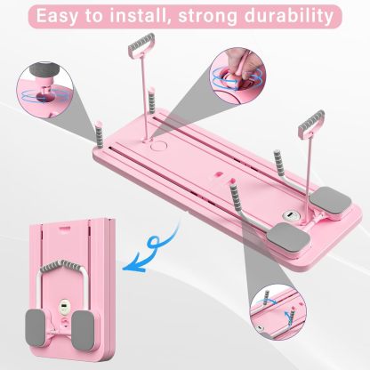 STAYOUNG Multifunctional Pilates Abdominal Board - Exercise Fitness Board, Foldable Home Gym Exercise Fitness Equipment for Strength Training Core Workout, Suitable for Fitness, Weight Loss (Pink)