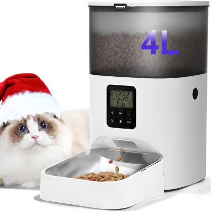 Automatic Cat Feeder, 4L Cat Food Dispenser