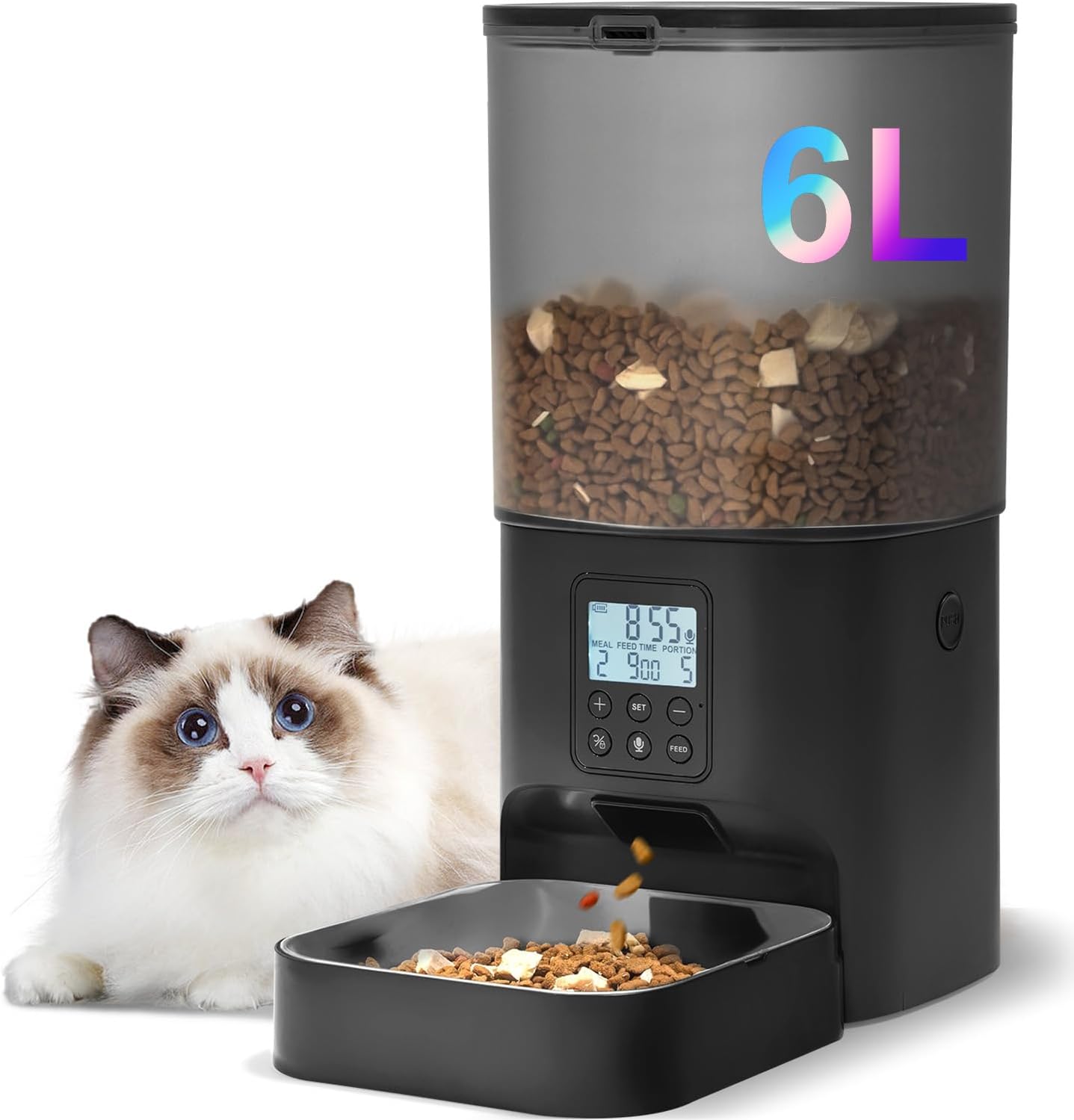 Automatic Cat Feeder, 4L Cat Food Dispenser