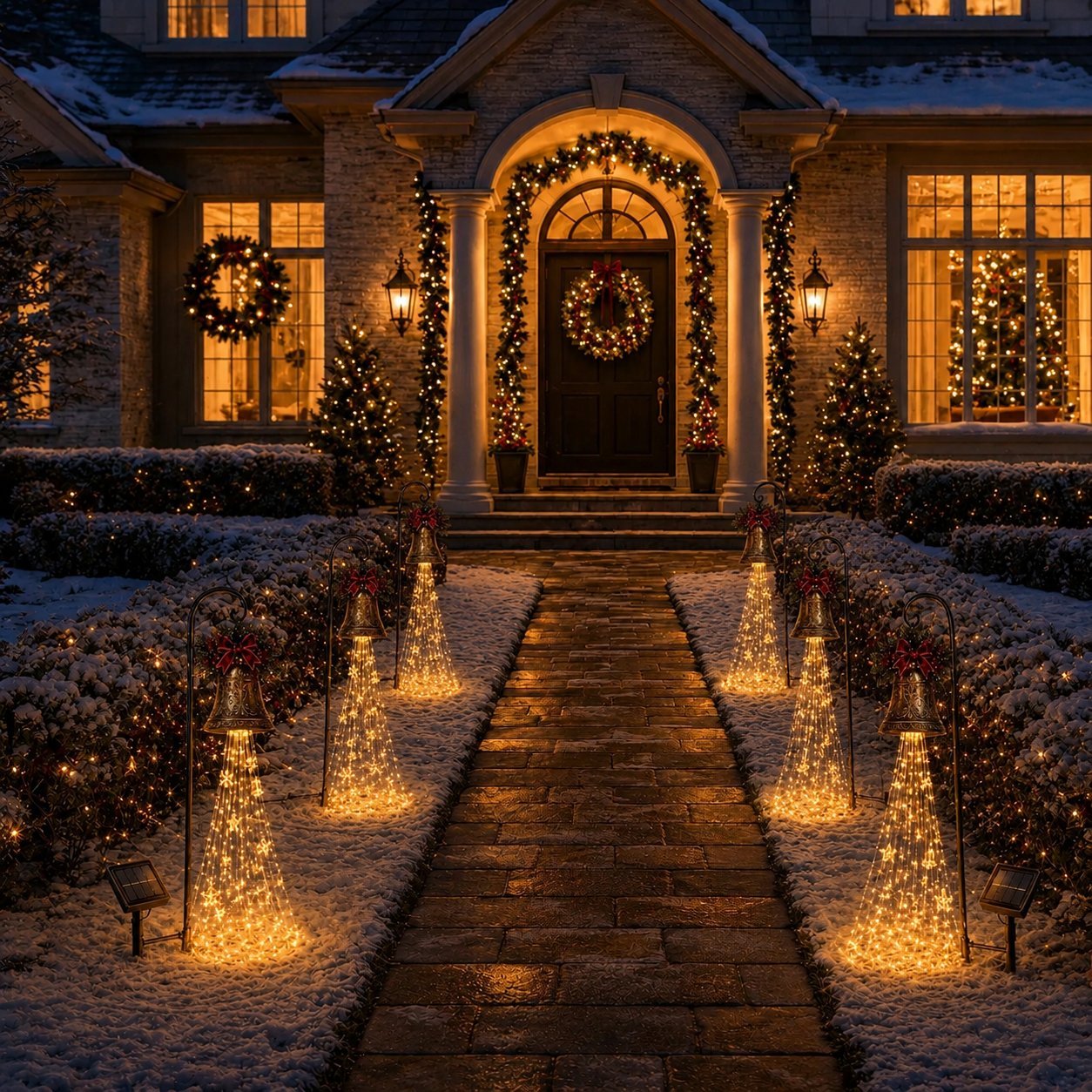 🔥 Hot Sale – 49% OFF 🎄 Christmas Bell Cascade Solar Garden Light ✨