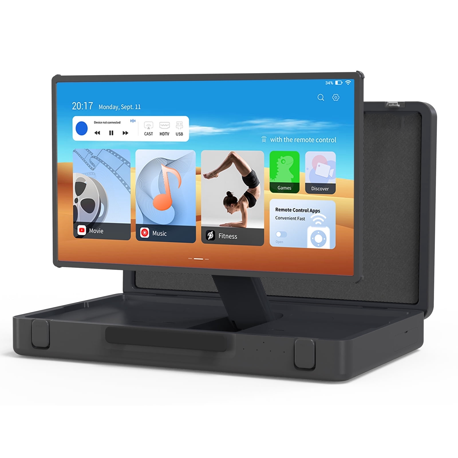 27″ Portable Smart TV – 1080p Touchscreen, Android, Wi-Fi & 6-Hour Bat