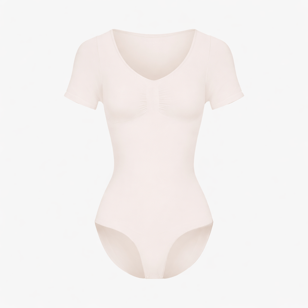 T-shirt bodysuit sculpting shapewear with briefs