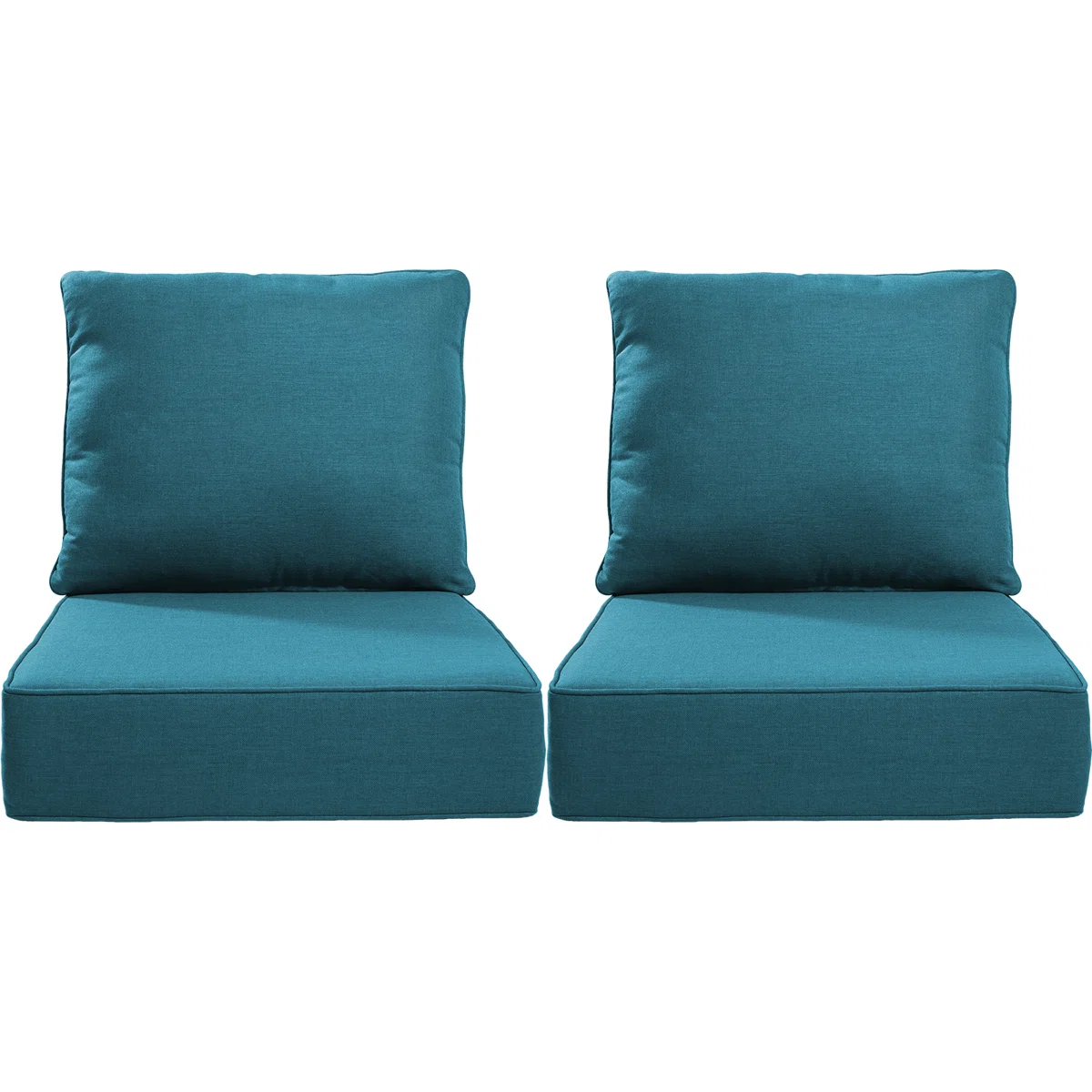 Weather-Resistant Outdoor Patio Chair Cushion Set, UV & Fade Resistant Polyester Seat and Back Cushions, Soft Support for Indoor & Outdoor Furniture