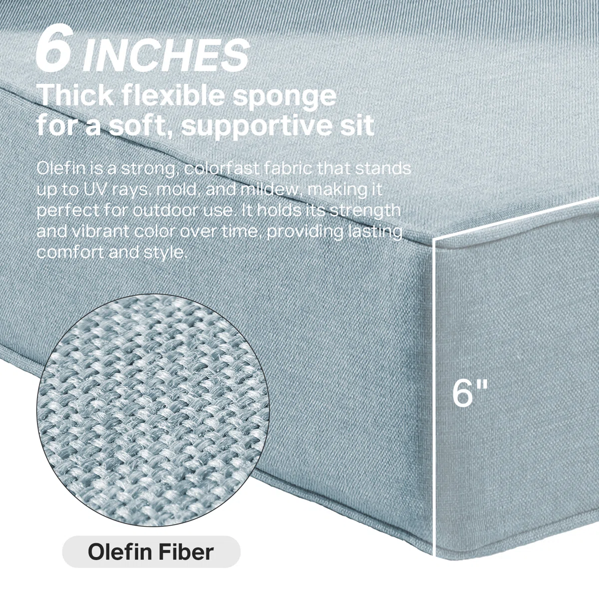 Weather-Resistant Outdoor Patio Chair Cushion Set, UV & Fade Resistant Polyester Seat and Back Cushions, Soft Support for Indoor & Outdoor Furniture