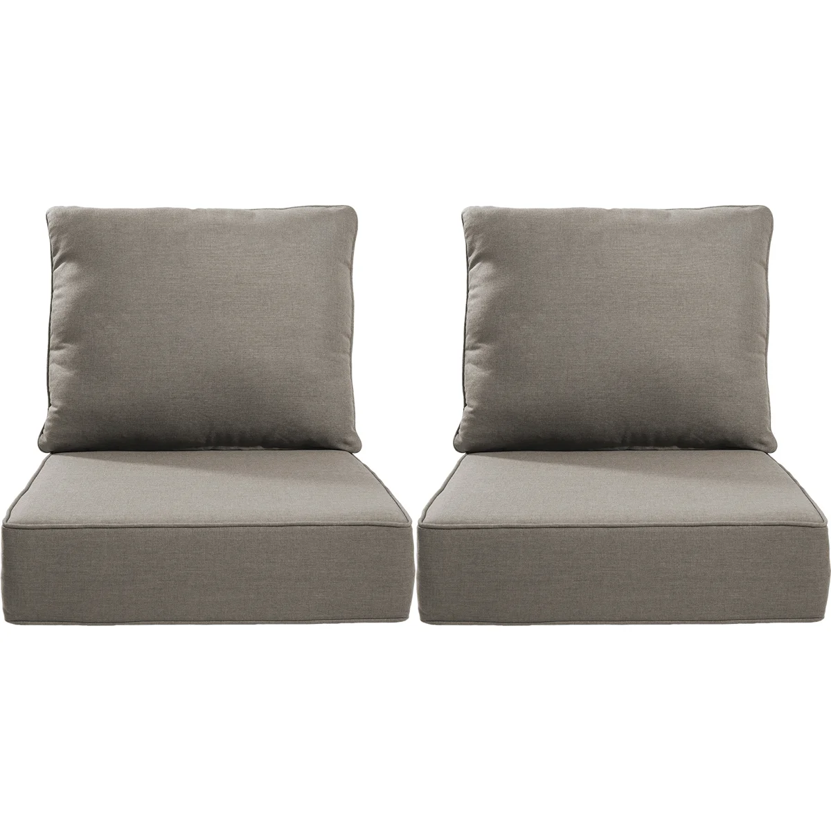 Weather-Resistant Outdoor Patio Chair Cushion Set, UV & Fade Resistant Polyester Seat and Back Cushions, Soft Support for Indoor & Outdoor Furniture