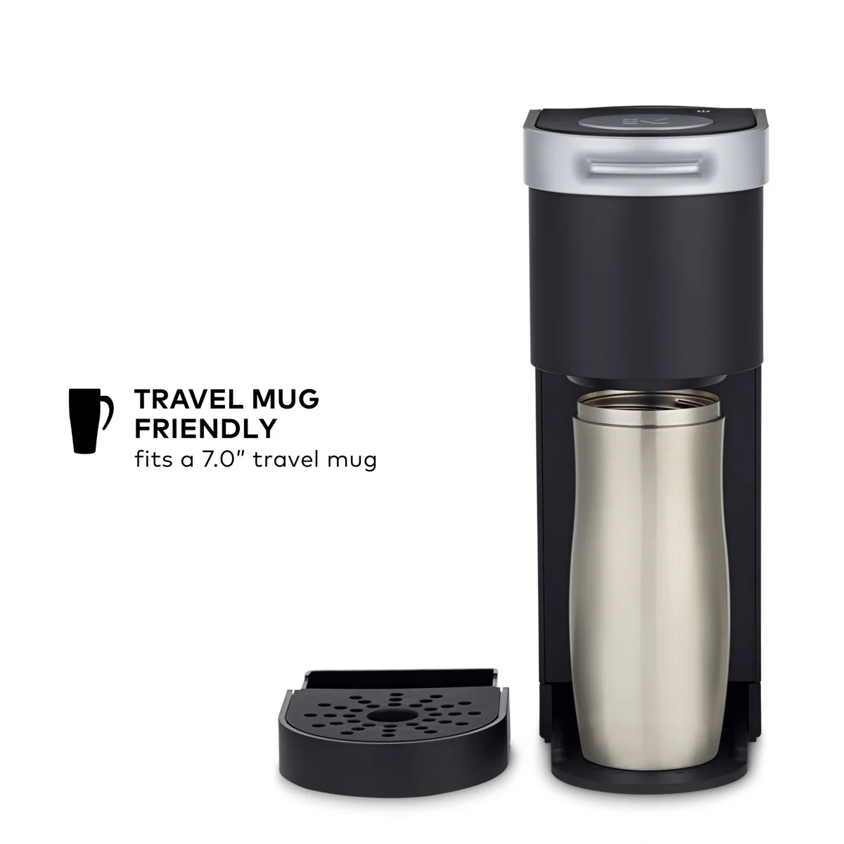 Single Serve Coffee Pod Maker, Compact Coffee Machine, Fast Brewing, One Cup Reservoir, Space-Saving Design, Easy One-Touch Operation