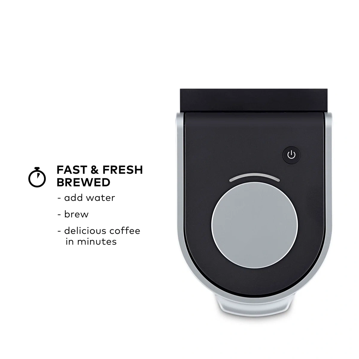 Single Serve Coffee Pod Maker, Compact Coffee Machine, Fast Brewing, One Cup Reservoir, Space-Saving Design, Easy One-Touch Operation