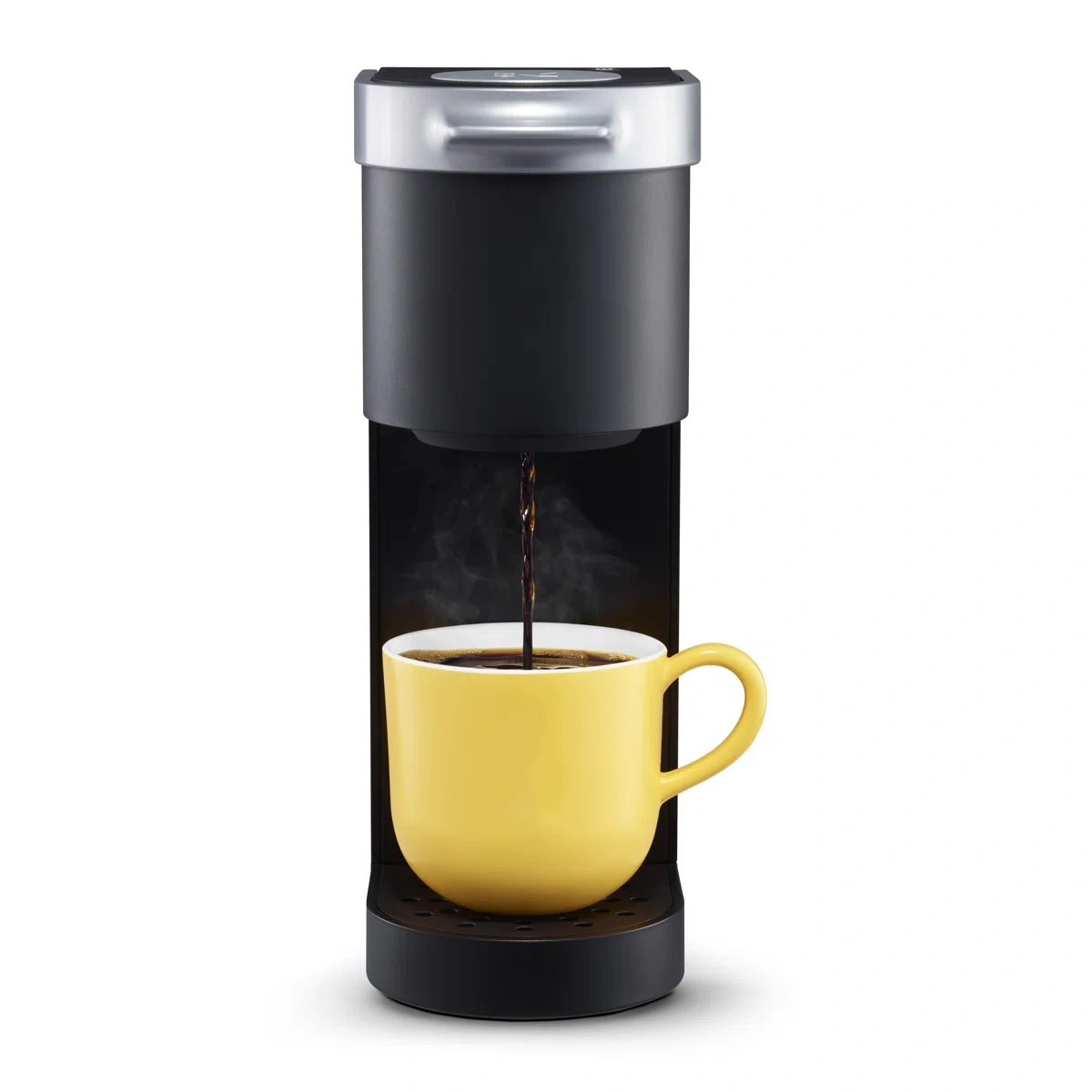 Single Serve Coffee Pod Maker, Compact Coffee Machine, Fast Brewing, One Cup Reservoir, Space-Saving Design, Easy One-Touch Operation