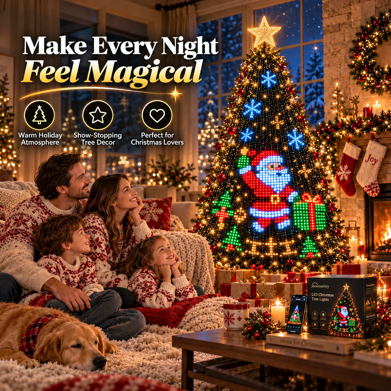 ✨ Smart RGB LED Christmas Tree with App & Music Sync Control 🎄