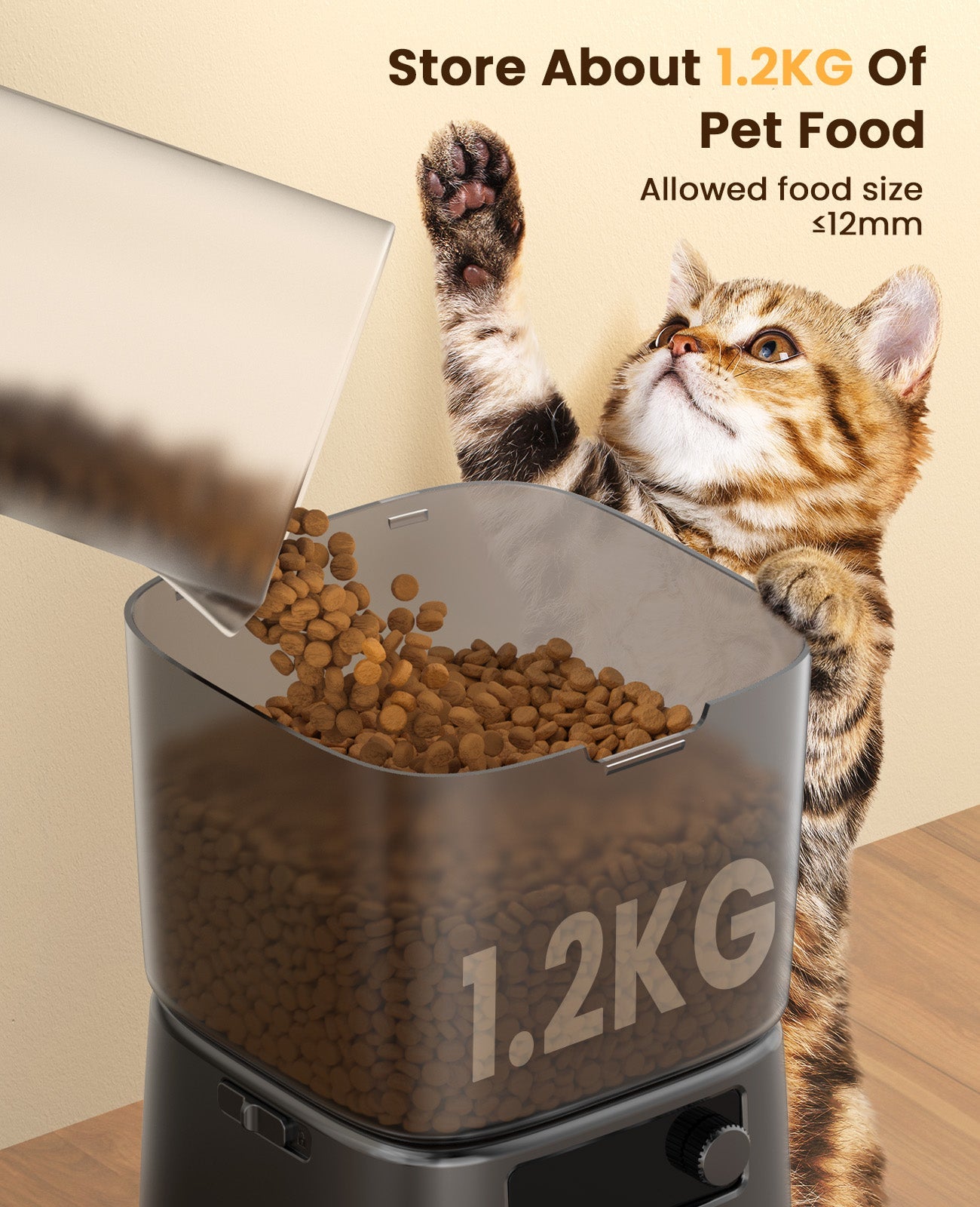 Oneisall 3.5L Automatic Cat Feeder with APP Control & 2.4G Wi-Fi