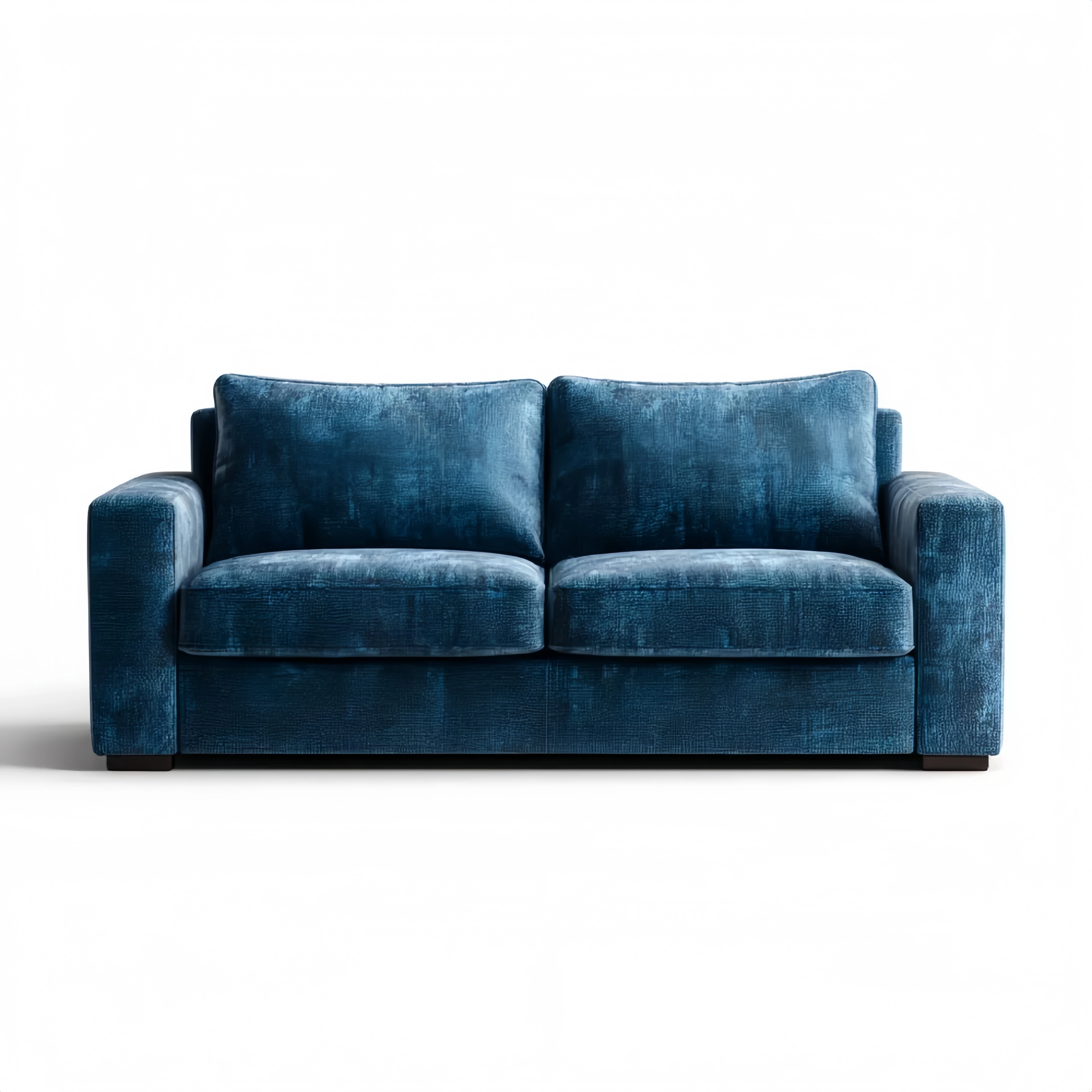 Divano due posti in Velluto 150x85x90 cm - Blu - Design Contemporaneo