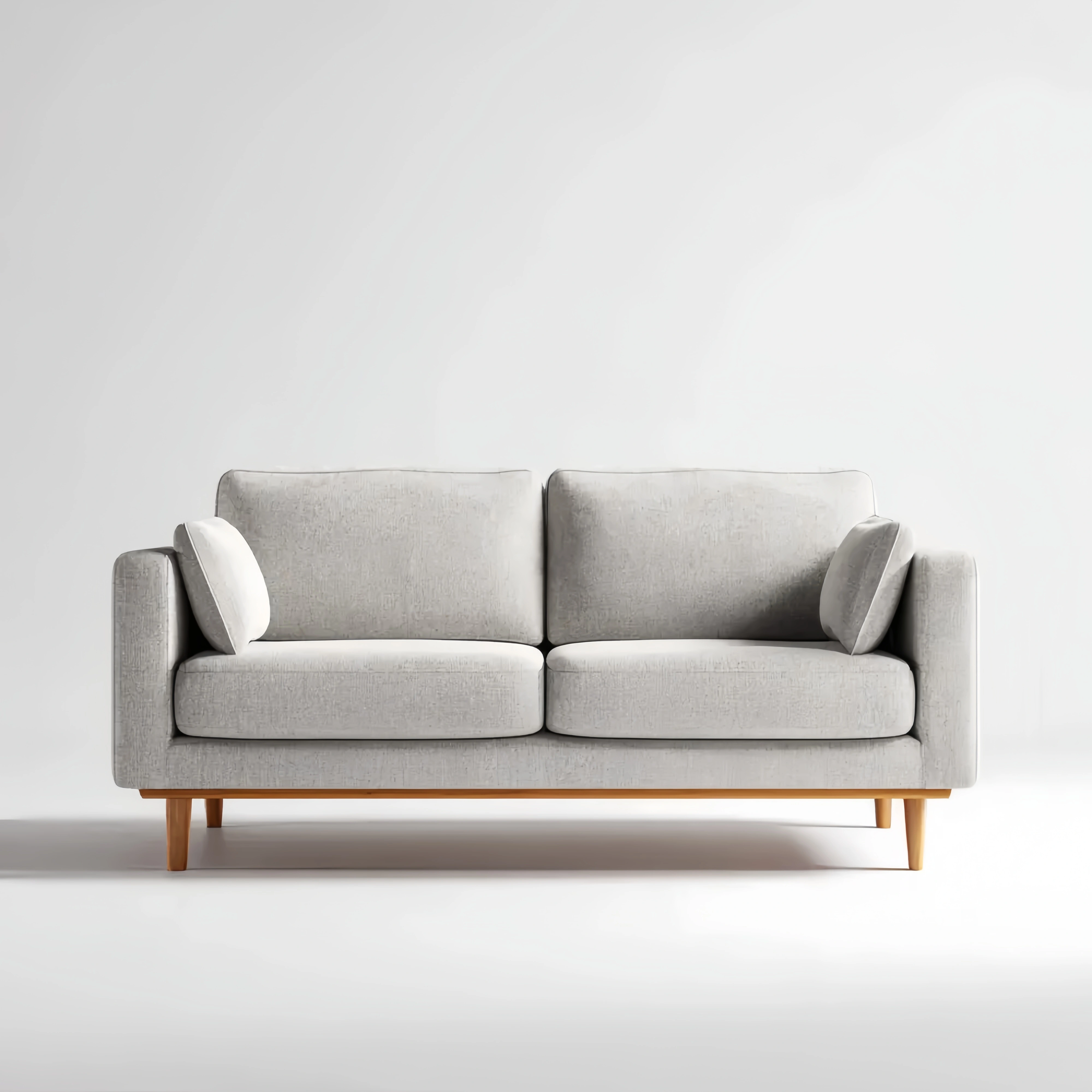 Divano due posti in tessuto 150x85x80 cm – Grigio chiaro – Design moderno