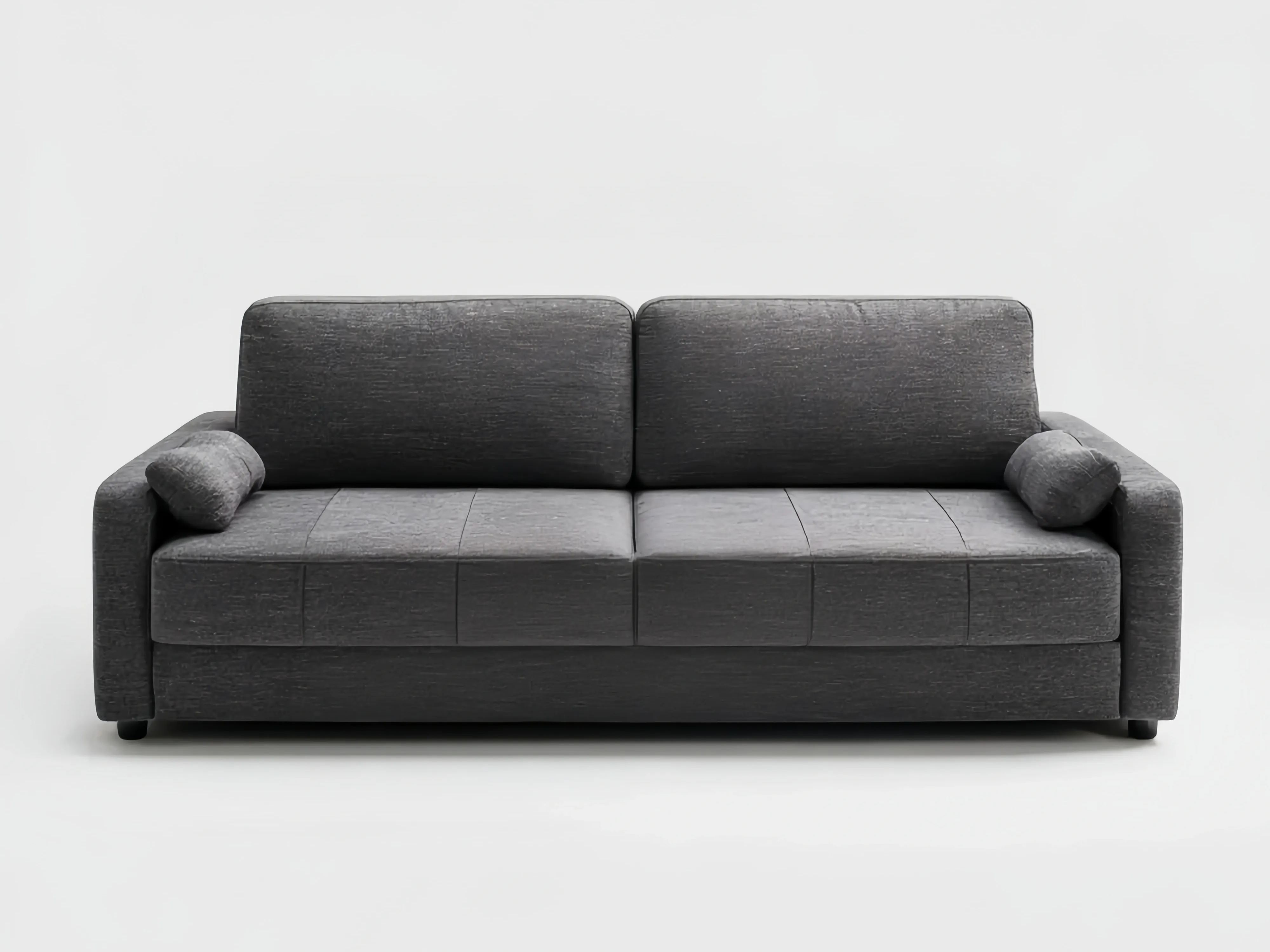 Divano due posti tessuto morbido 180x90x85 cm - Grigio Scuro - Design moderno