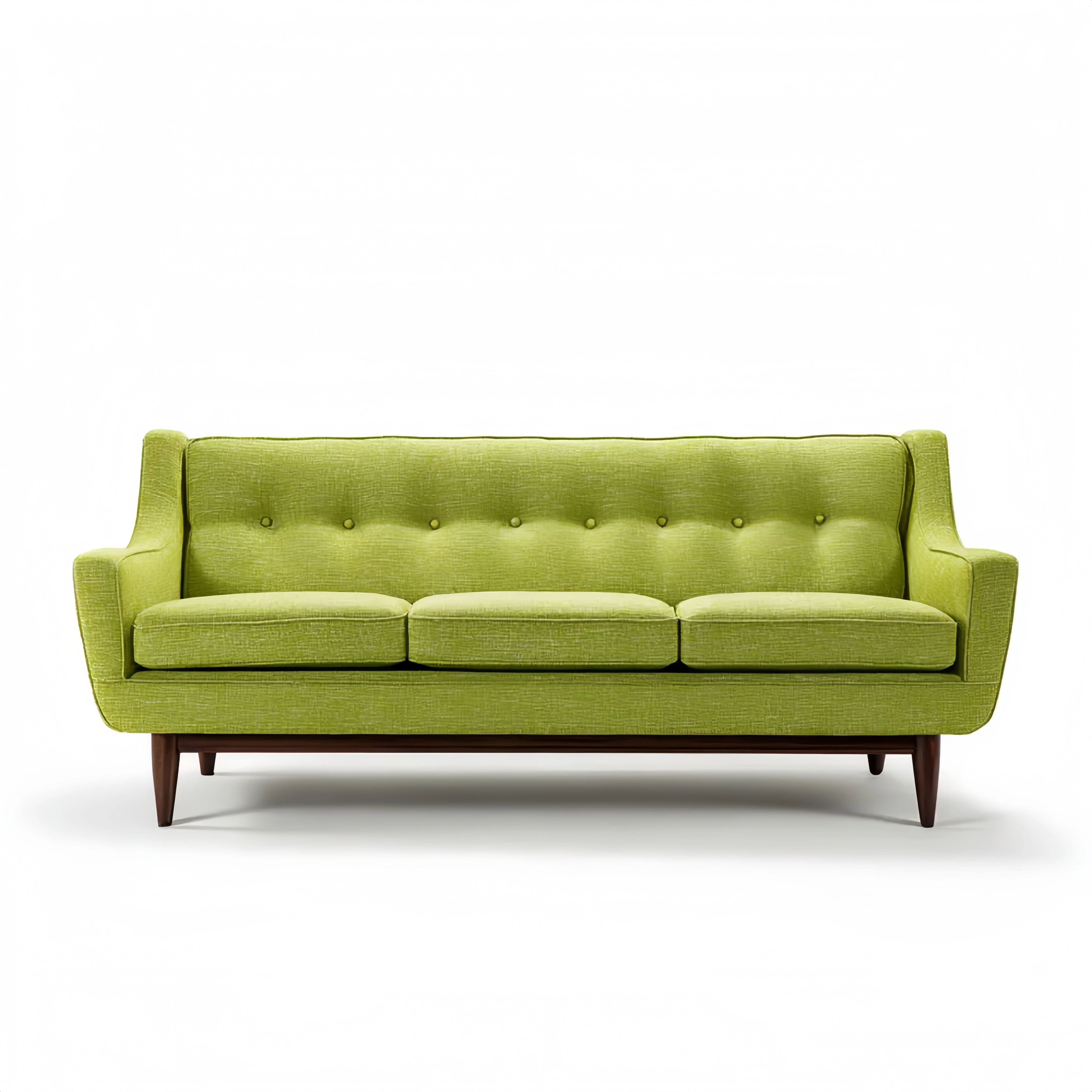 Divano a tre posti in tessuto 150x85x90 cm - Verde Lime - Design moderno