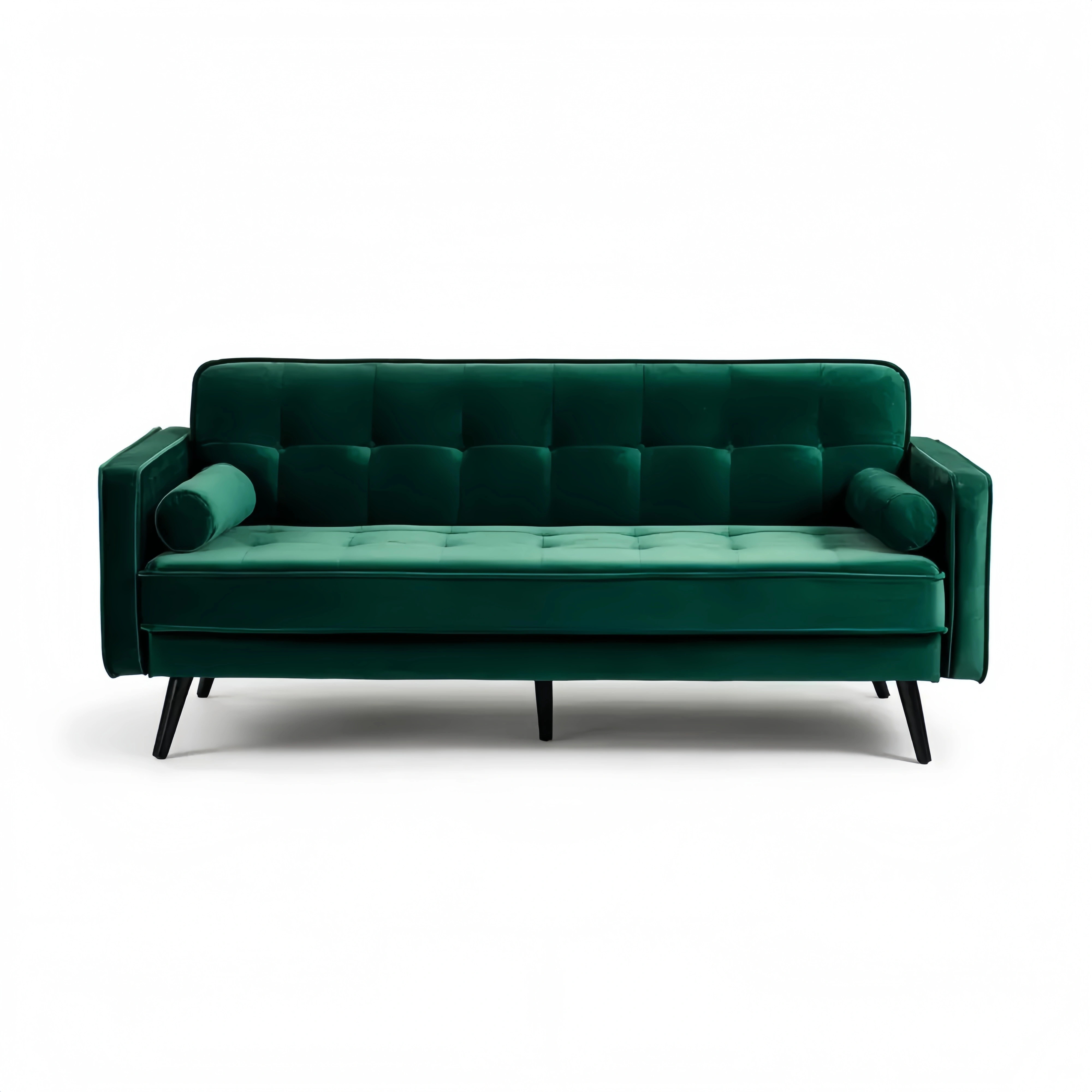 Divano Due Posti Velluto 190x85x90 cm – Verde Smeraldo – Design Moderno