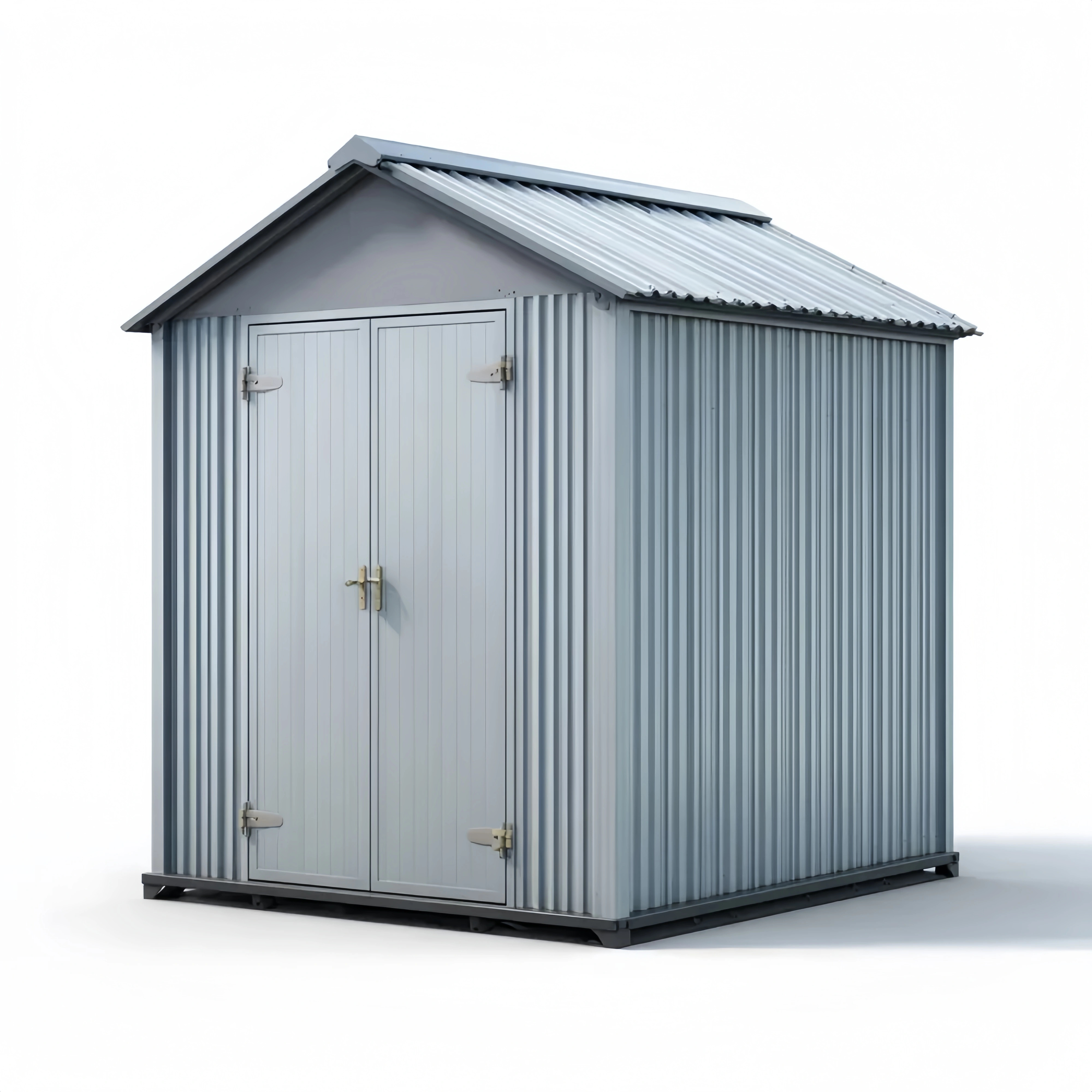 Casetta da giardino in metallo 210x180x195 cm - Grigio - Resistente alla ruggine