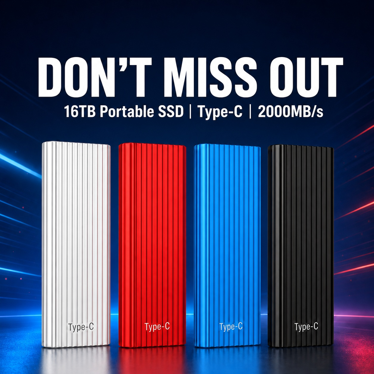 🏆Bleskový výpredaj⚡ PREDANÉ 50 000+! Takmer preč - 🔥16 TB prenosný mini SSD disk s veľkou kapacitou typu C