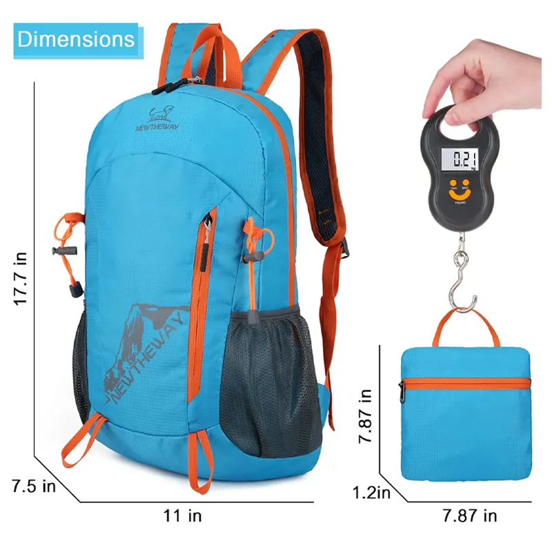 🔥Veľký výpredaj -50%🔥 Ultraľahký, skladací a vodeodolný turistický batoh - ideálny na turistiku, cestovanie a kempovanie🎒