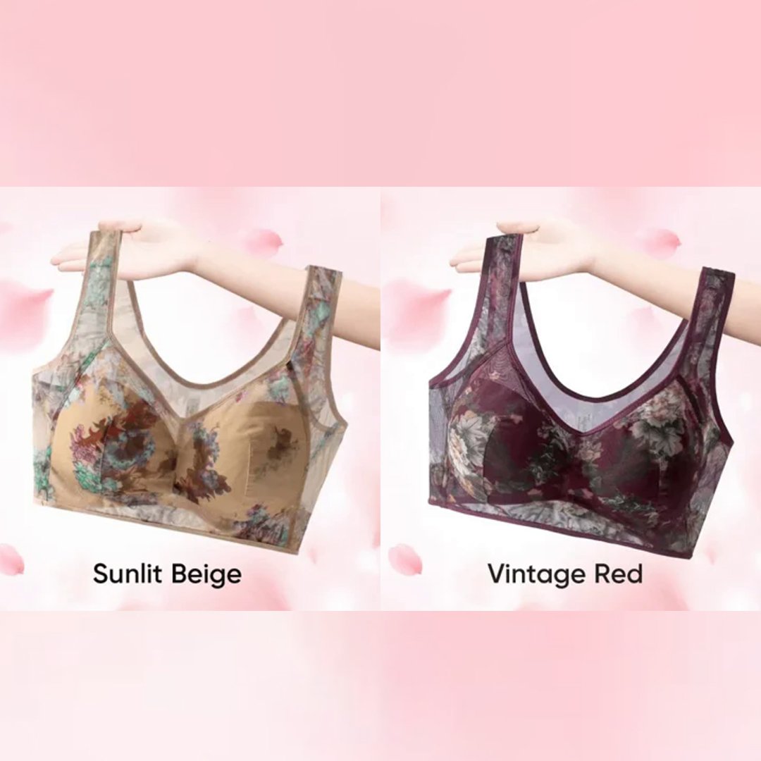 🎁 Super riasená podprsenka | Chladivá pohodlná podprsenka s čipkou Ice Silk