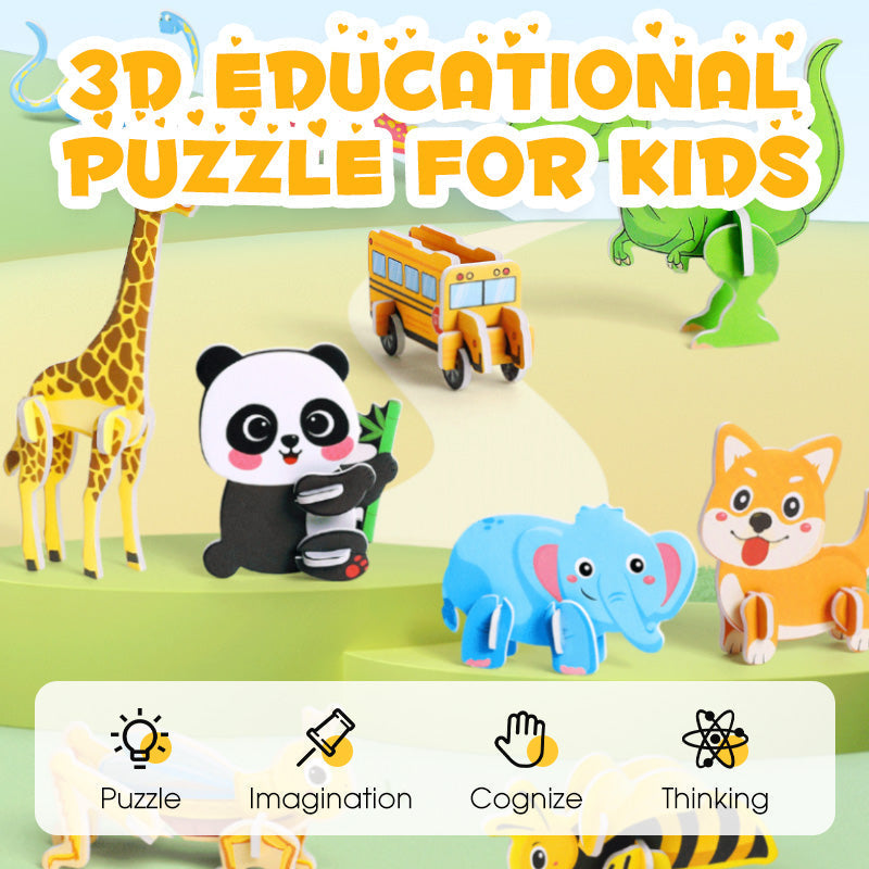 3D vzdelávacie puzzle pre deti