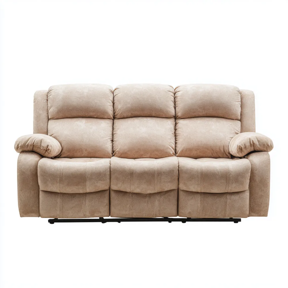 Divano a tre posti in tessuto 200x90x100 cm - Beige