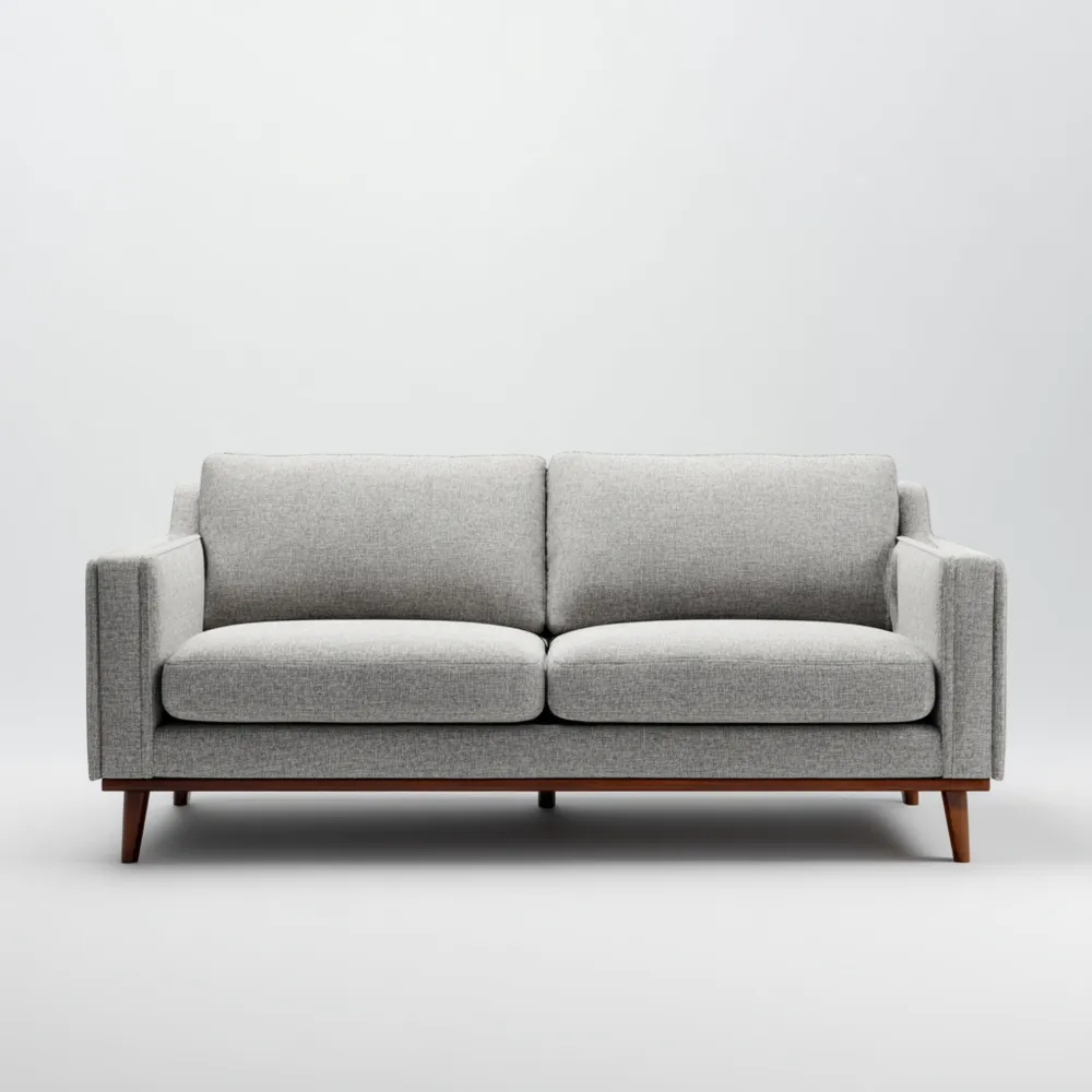 Divano due posti 150x85x80 cm - Grigio chiaro - Design moderno