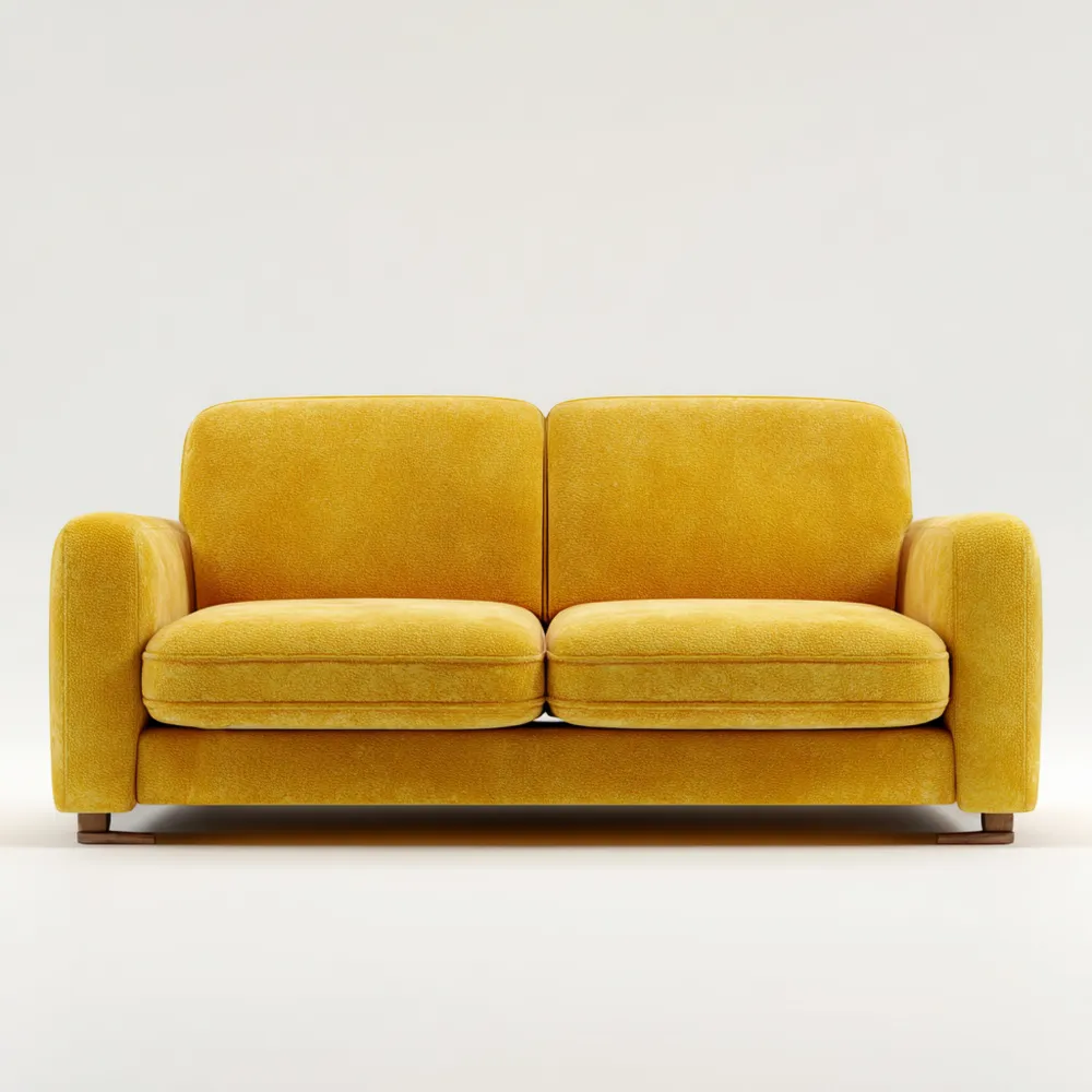 Divano due posti 150x90x80 cm - Giallo - Design Moderno