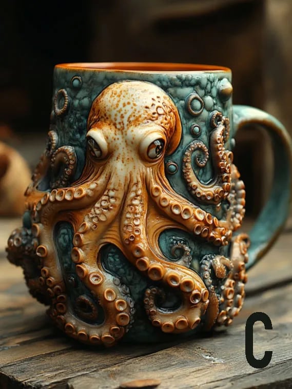 🐙Handmade Cthulhu-Inspired Pirate Mug
