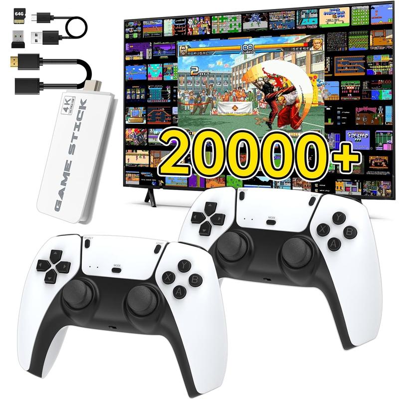 2025 New Video Gamepad Console with 20,000+ Games,ChildhoodClassic Game,4K HDMIOutput, Wireless Joystick&Game Emulator, Arcade Retro Arcade