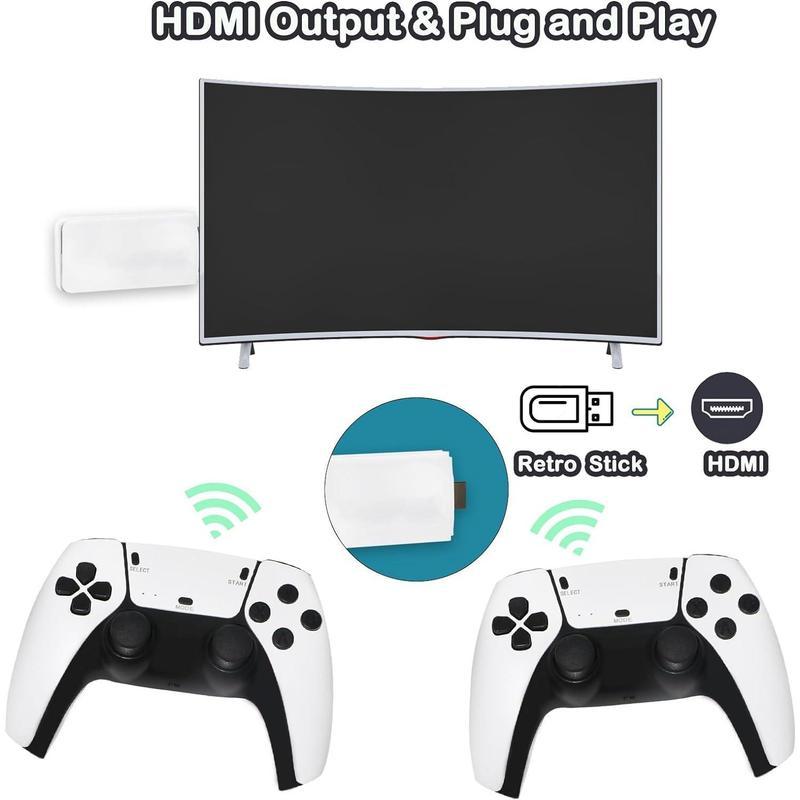 2025 New Video Gamepad Console with 20,000+ Games,ChildhoodClassic Game,4K HDMIOutput, Wireless Joystick&Game Emulator, Arcade Retro Arcade