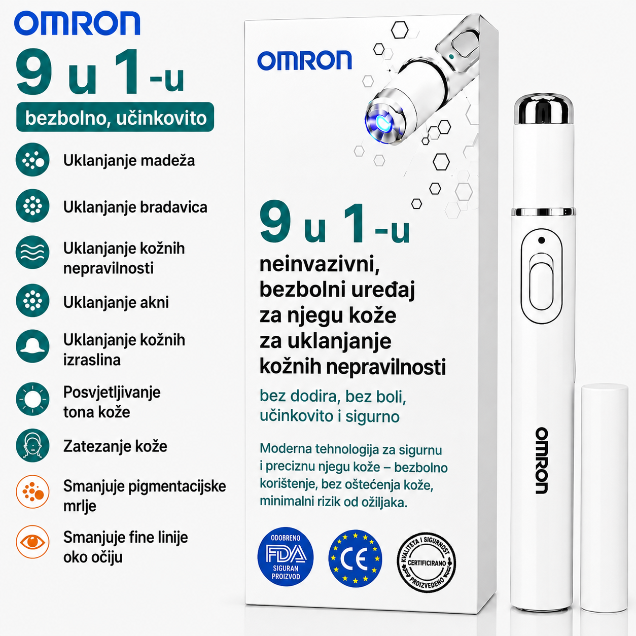 Omron™ 2026 multifunkcionalna olovka za tretman kože nove generacije – profesionalno rješenje za uklanjanje madeža i kožnih mrlja na cijelom tijelu. Neinvazivna, bezbolna tehnologija za čišću i glatkiju kožu, dizajnirana za kućnu upotrebu, bez ožiljaka.