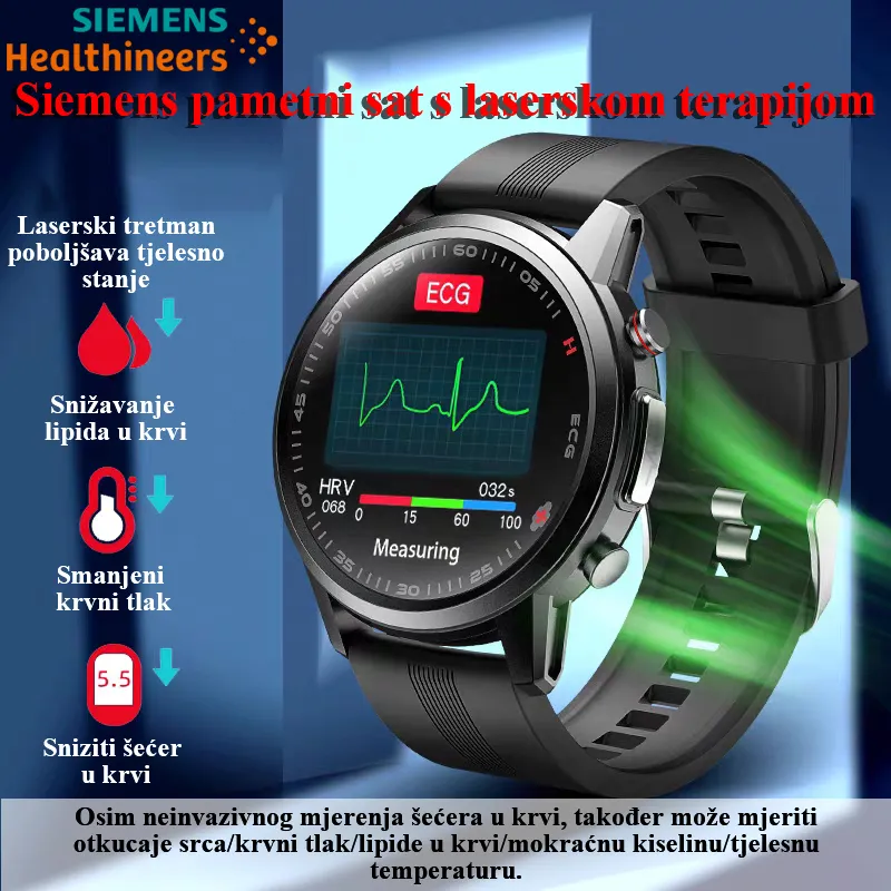 Siemens Laser Therapy Watch prati otkucaje srca/krvni tlak/šećer u krvi