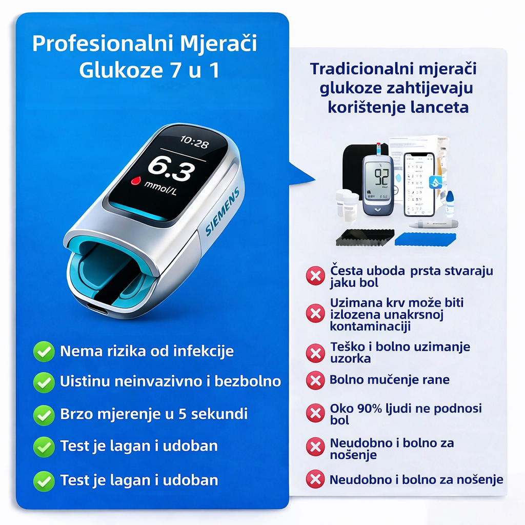 🔥 Dosta igala i boli! | Siemens™ neinvazivni glukometar – jednostavna i precizna kontrola glukoze u krvi, gdje god se nalazite 🔥