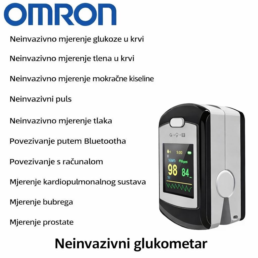 【Vremenski ograničena ponuda】0MRON™ neinvazivni mjerač glukoze u krvi - novo iskustvo bezbolnog i neinvazivnog mjerenja glukoze u krvi, recite zbogom boli😁