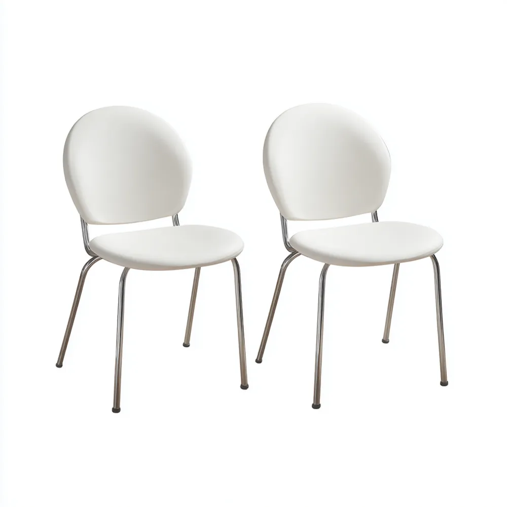 Chaises de salle à manger 45x55x85 cm – Blanc – Design Contemporain