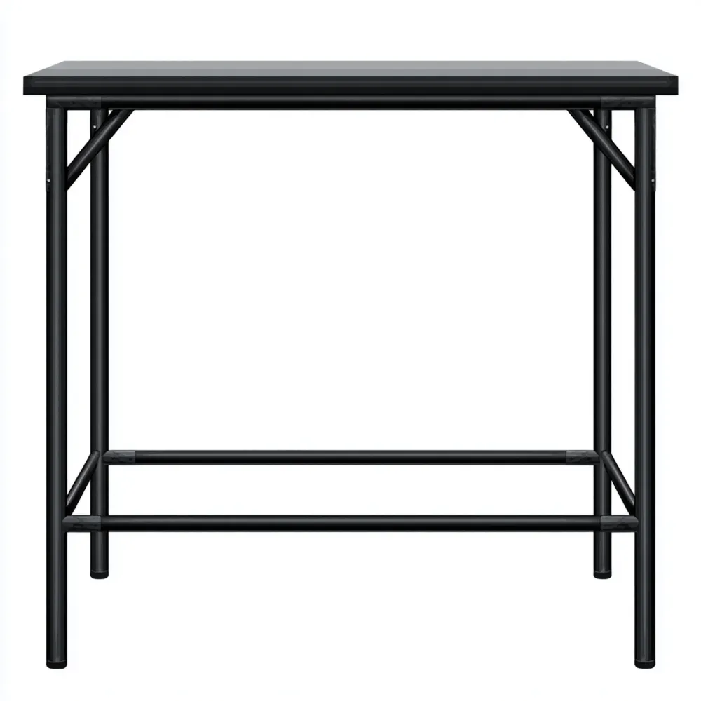Table de bar Métal Noir 120x60x105 cm – Design Minimaliste
