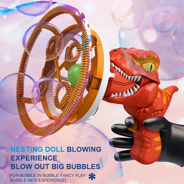 🦖Máquina elétrica de bolhas de dinossauro