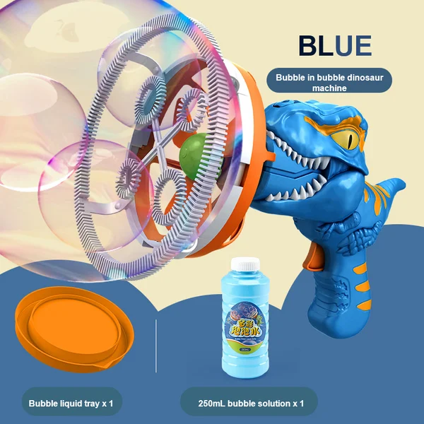 🦖Máquina elétrica de bolhas de dinossauro