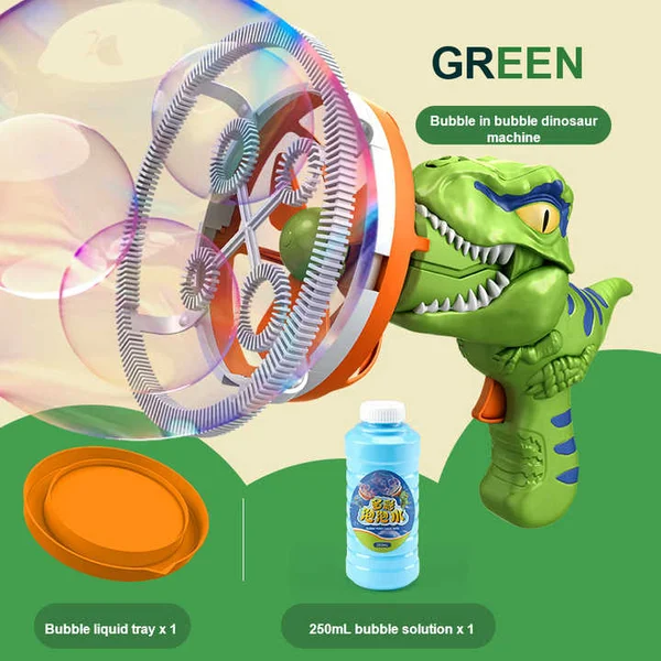 🦖Máquina elétrica de bolhas de dinossauro