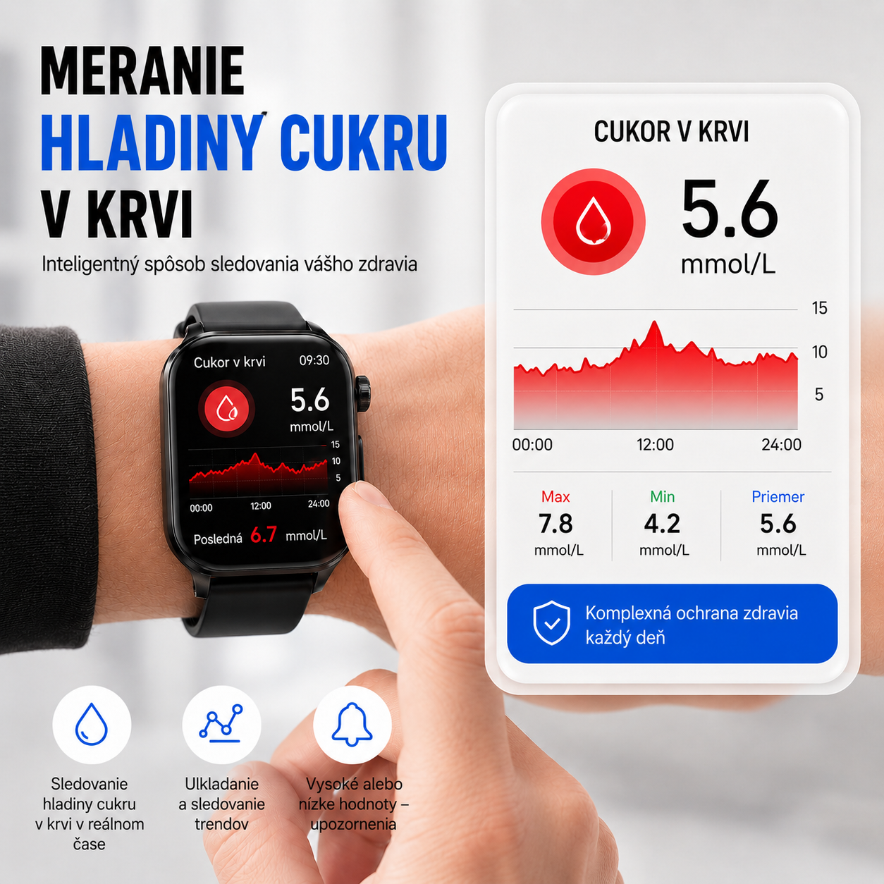 ⌚ Hodinky Casio Health Watch — monitorujú hladinu glukózy v krvi, hladinu kyslíka v krvi, srdcovú frekvenciu a údaje o aktivite