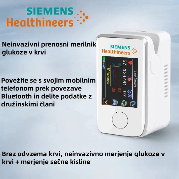 2025 Siemensov neinvazivni merilnik glukoze v krvi nova neboleča izkušnja