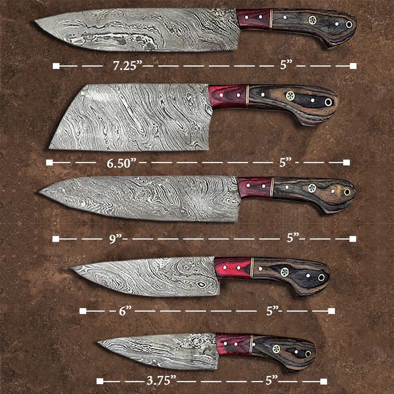 „🔪✨ Set de bucătar din oțel Damasc premium: cadoul perfect pentru pasionații cunoscuți ai bucătăriei și pasionații în aer liber! 🎁🍳"