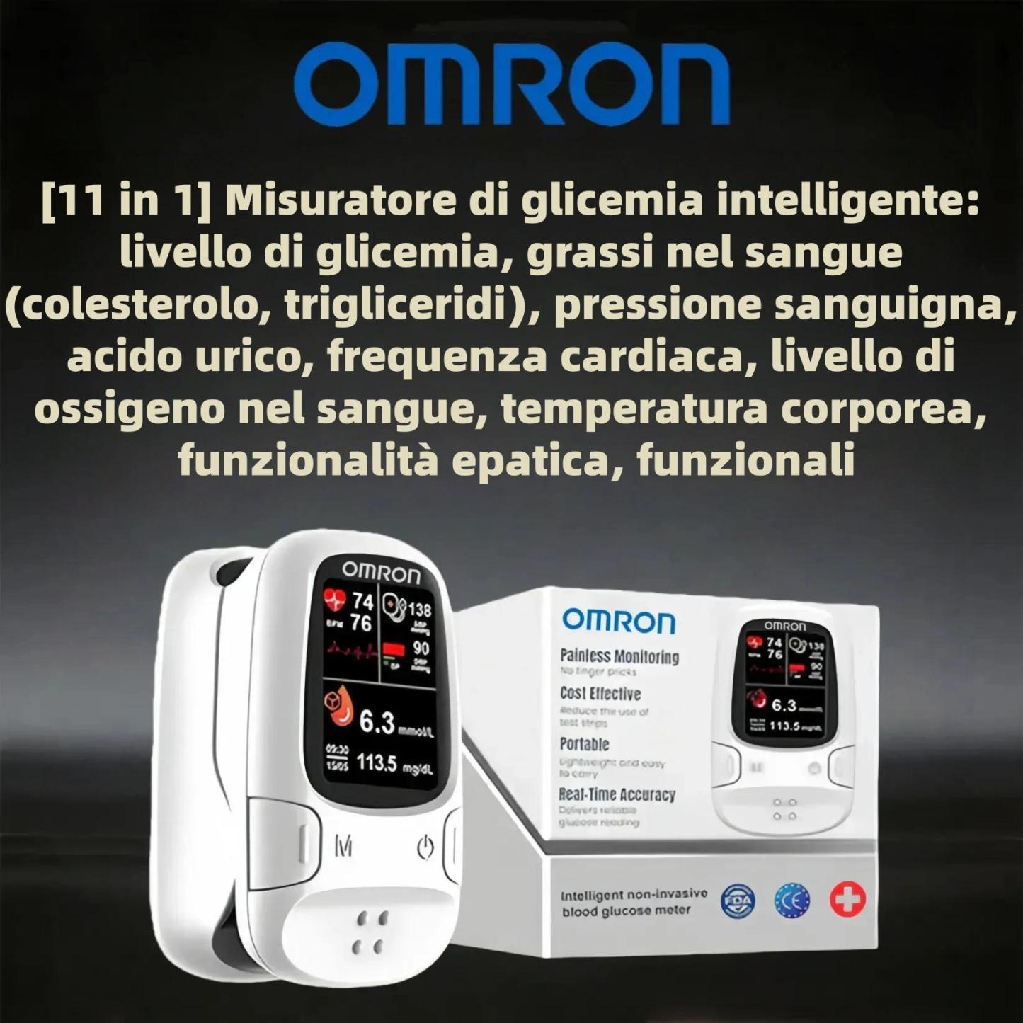 Omron™ lancia nel 2026 un nuovo misuratore di glicemia intelligente e non invasivo 🔥