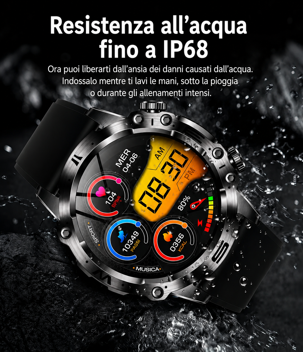 CASIO Smartwatch AMOLED – Monitoraggio della glicemia, chiamate Bluetooth, oltre 100 modalità sportive